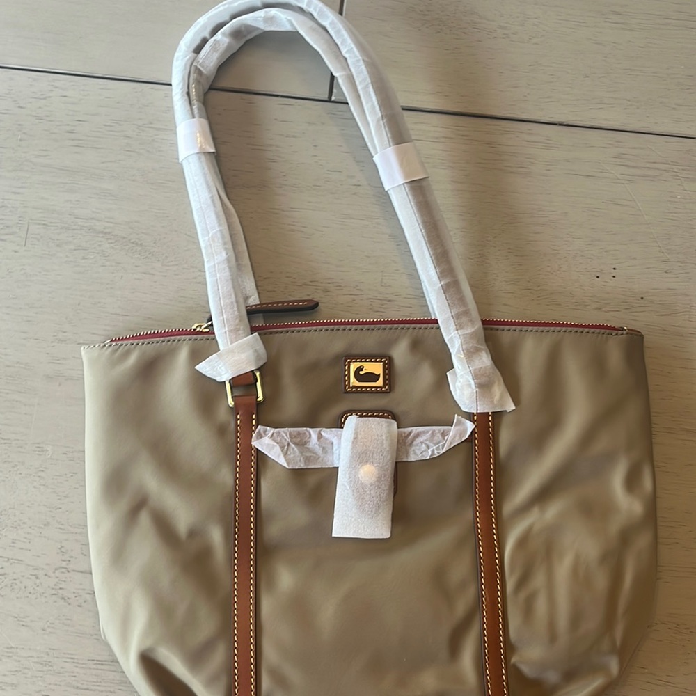 Dooney & Bourke Olive Green Nylon Tote Bag NEW with Tag